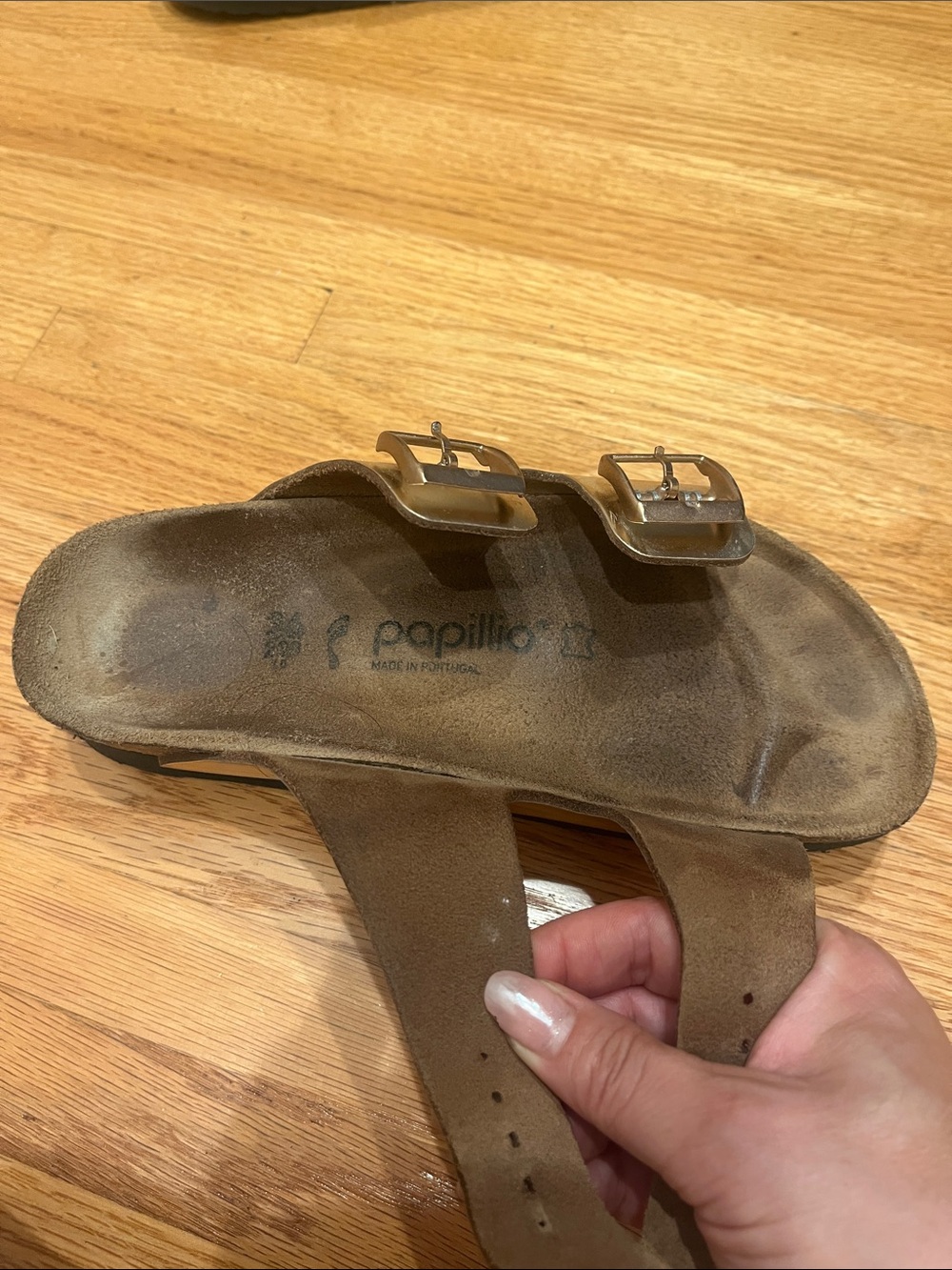 Birkenstock Papillio size 36 Bronze Metallic Arizona Platform Sandals - Picture 3 of 8